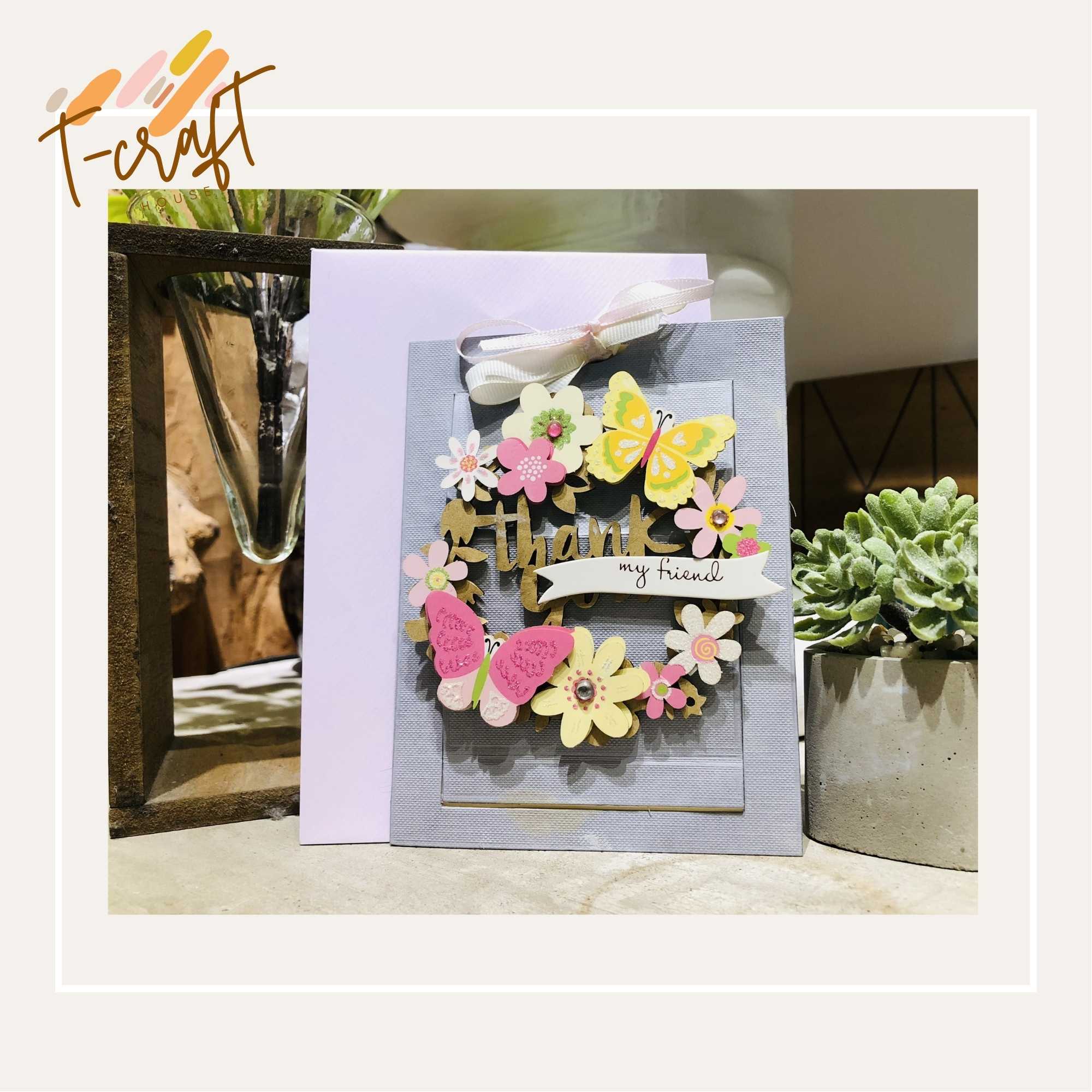 COMBO QUÀ HANDMADE KHUNG TRANH HOA VÀ THIỆP 3D – MÓN QUÀ SINH ĐỘNG VÀ Ý NGHĨA T.CRAFT HOUSE MẪU 5