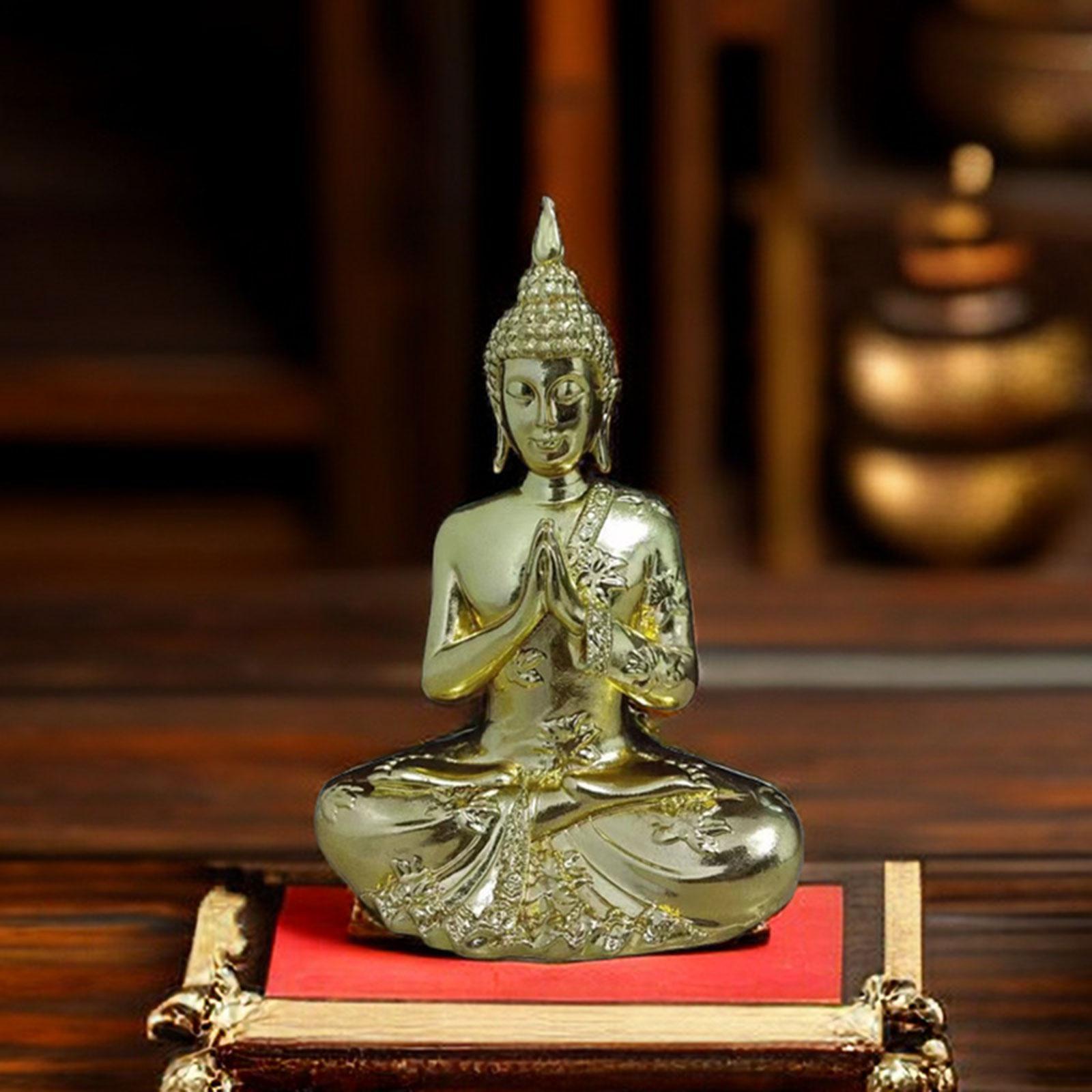 Buddha Statue Resin Buddha Figurine Resin Sculpture for Home Office Tabletop