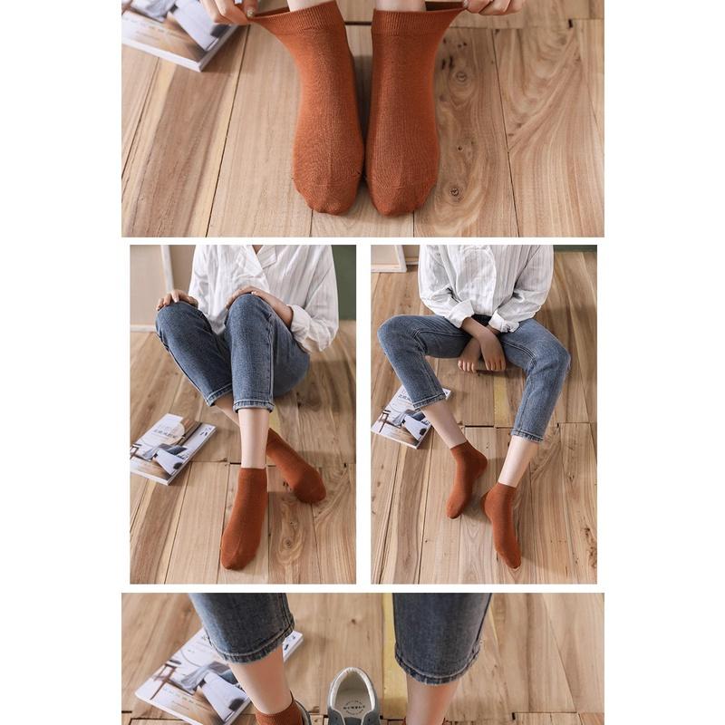 Vớ Trơn Ngắn Vintage Tất Thấp Basic Cotton Kháng Khuẩn Dành Cho Cả Nam Và Nữ 35-42 MRSOCKS VN068