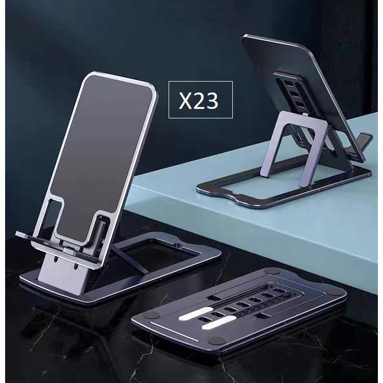 Giá đỡ iPad, iPhone hợp kim nhôm gấp gọn nâng độ cao góc nghiêng T626 cao cấp cho máy 5 - 10 inch