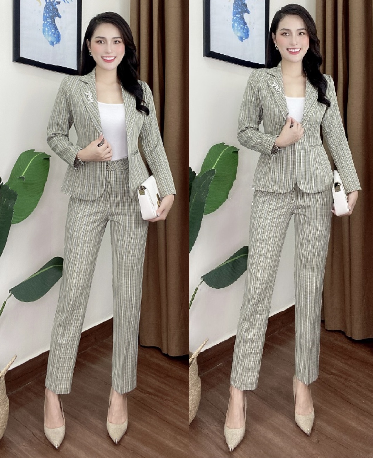 Set nguyên bộ áo Vest quần dài - Mã TJ78