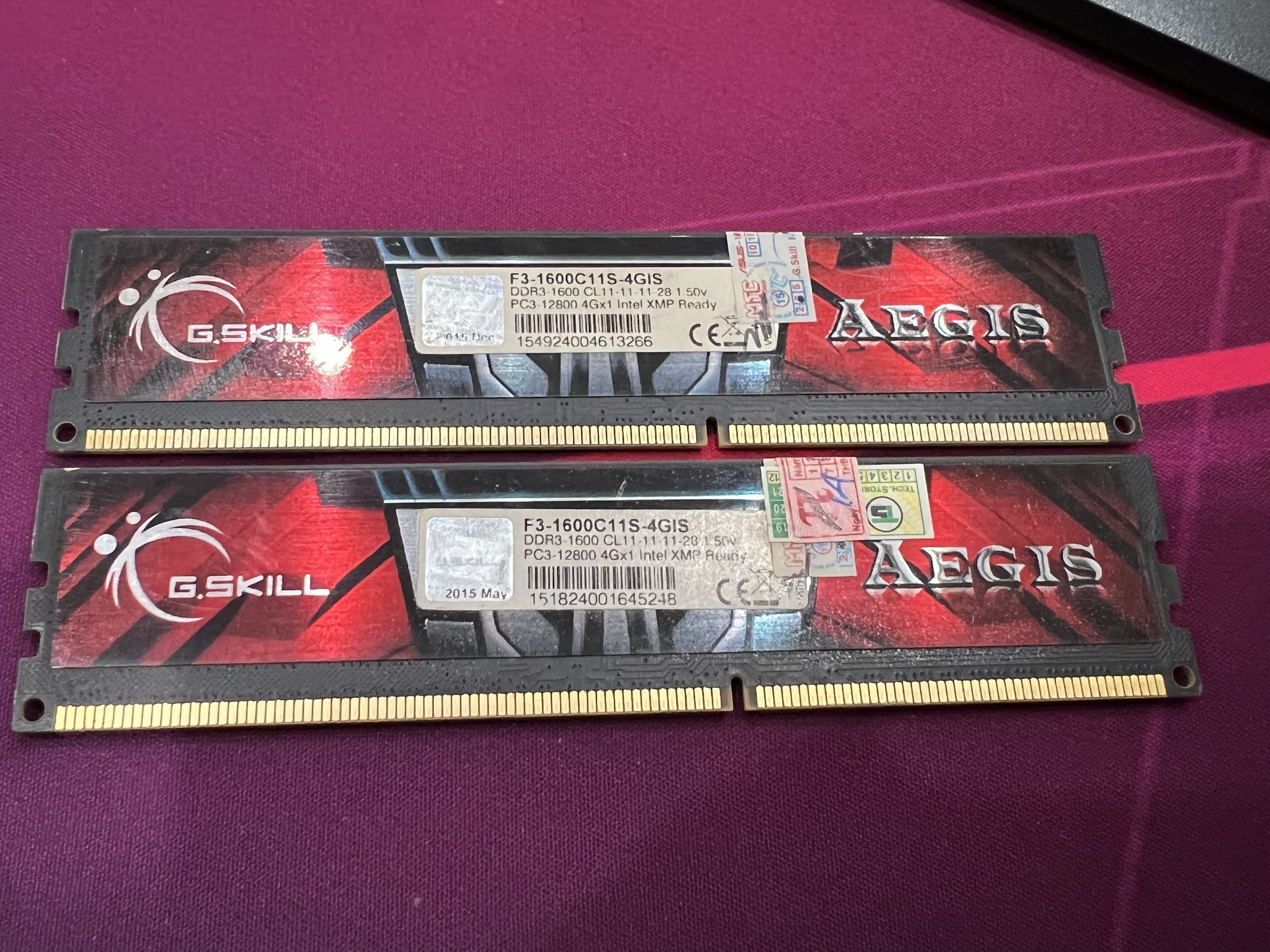 Ram PC G.SKILL Aegis 4GB 1600MHz DDR3 F3-1600C11S-4GIS - Hàng chính hãng