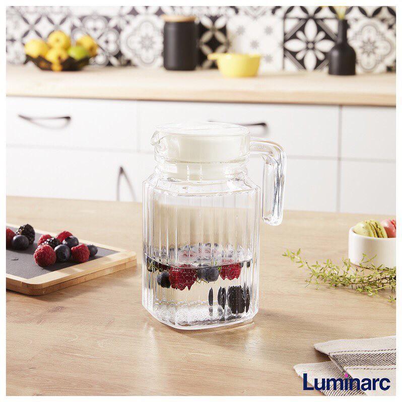 Bình đựng nước, pha trà thủy tinh Luminarc Quadro G2667/23369, dung tích 0.5L, dùng máy rửa bát | Hàng chính hãng