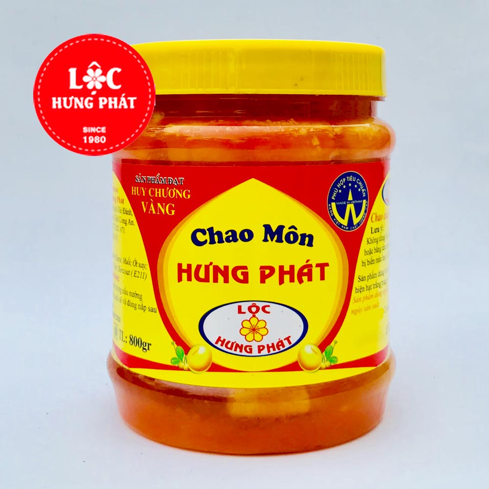 Chao môn, chao môn đậu nành truyền thống siêu béo Hưng Phát hũ 800g hương vị đậm đà và thơm ngon
