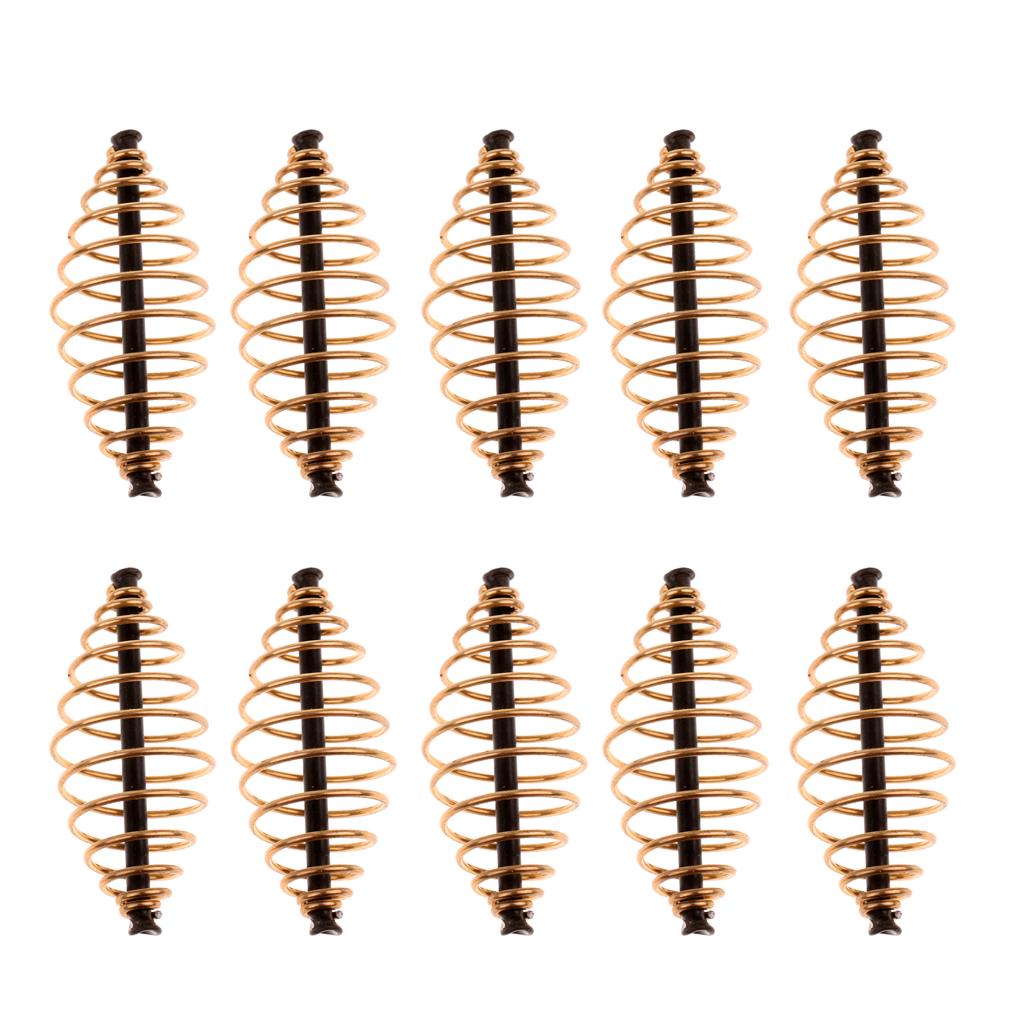 10pcs Spring Coil In-line Method Feeders Fishing Feeder Carp Fishing 5cm