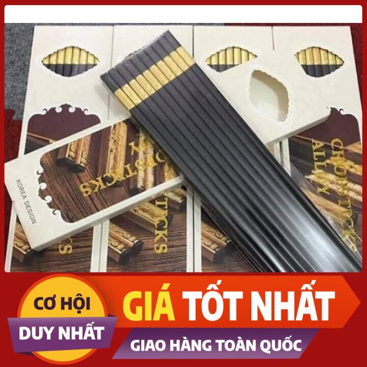 Đũa Mạ Vàng, Bộ 10 Đôi Đũa Mạ Vàng Xuất Nhật Cao Cấp, Bền Đẹp, Sang Trọng Tiện Dụng