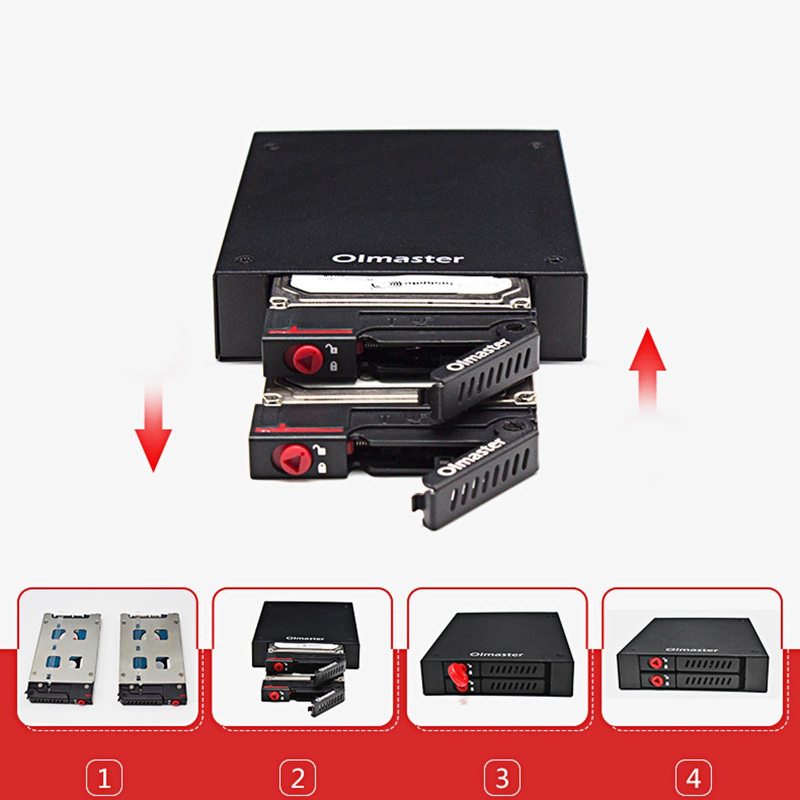 HDD Mobile Rack Enclosure 2 Bays for 3.5" Bay 6Gbps