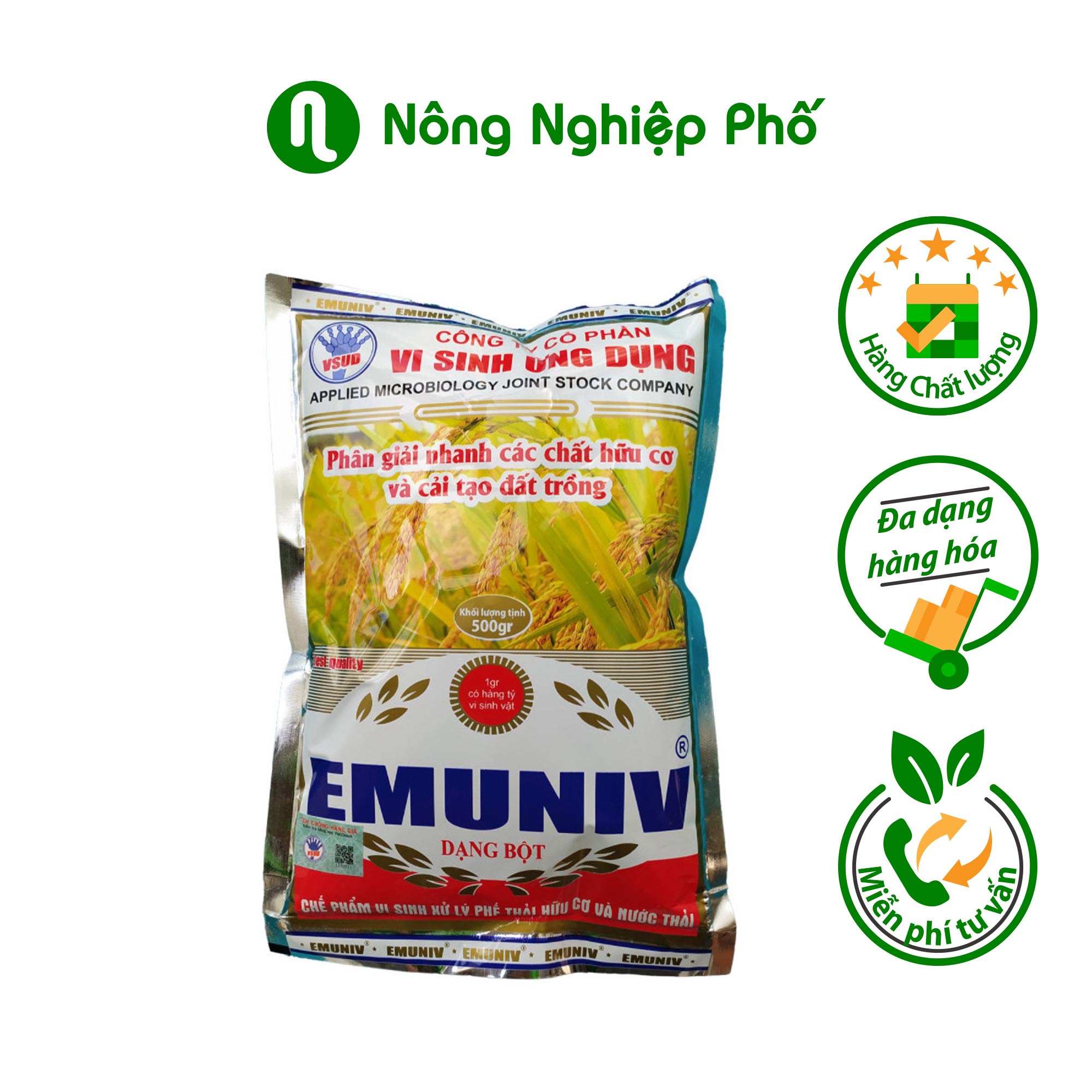 Chế phẩm xử lý rơm rạ Emuniv nhãn lúa