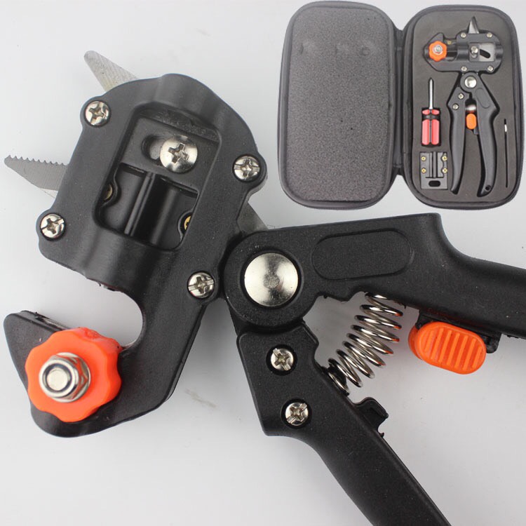 Combo kéo ghép cành cây thép carbon cứng kèm 3 mối ghép + Túi dù cao cấp