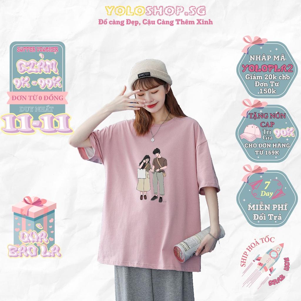 Áo thun tay lỡ Couple Nắm Tay phông Unisex nam nữ tee oversize form rộng pull Ulzzang Streetwear Hàn Quốc vải mềm