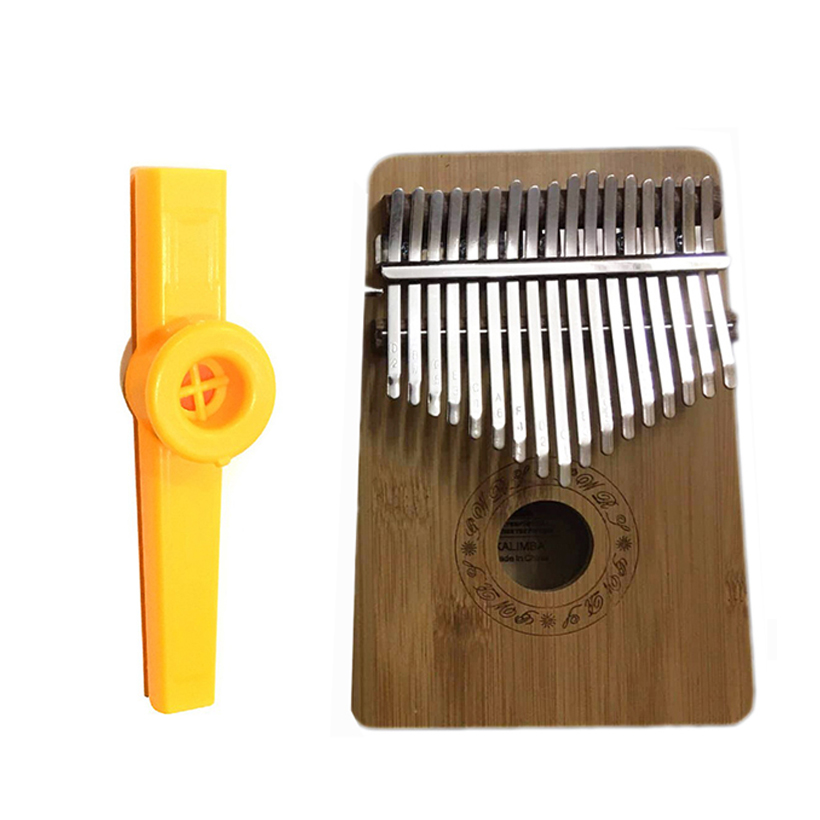 Đàn Kalimba 17 Phím Gỗ Mahogany Yael Y17F Gỗ Chữ Kèm Kèn Kazoo