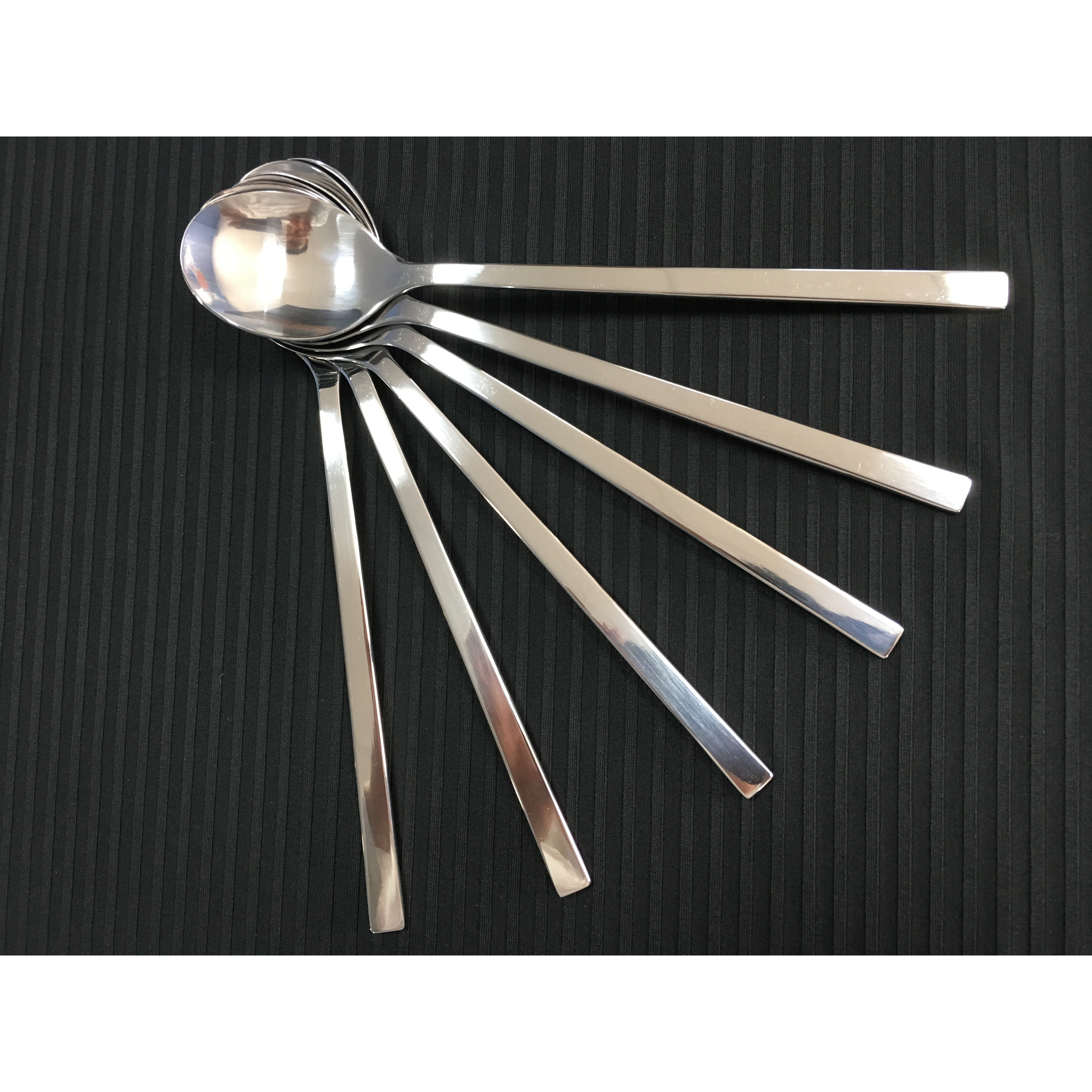 Bộ 6 muỗng/thìa ăn style Hàn Quốc, cán dài, inox 430 - Spoon VTK