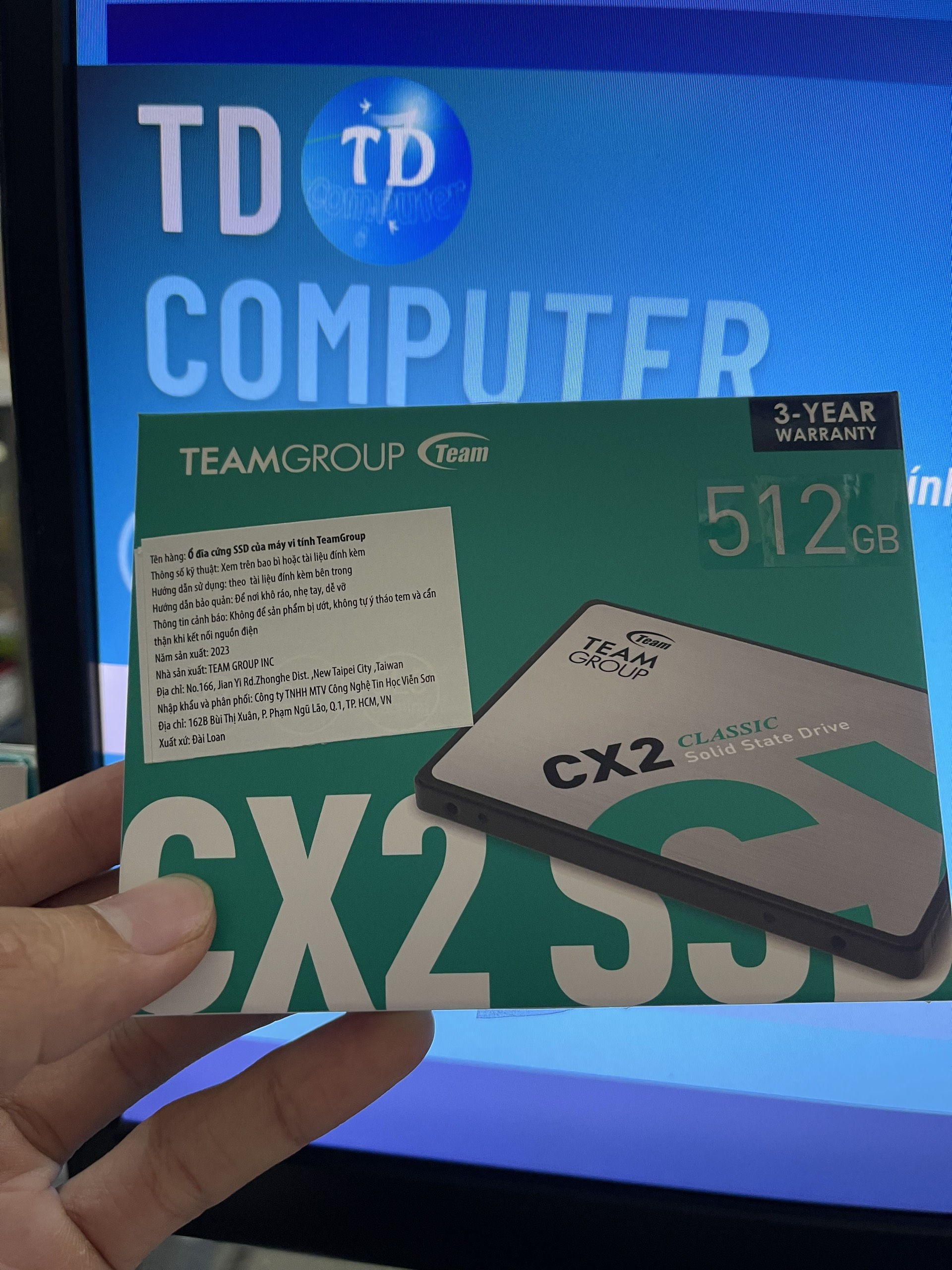 Ổ cứng SSD TeamGroup CX2 512GB 2.5 inch SATA III - Hàng chính hãng Viễn Sơn phân phối