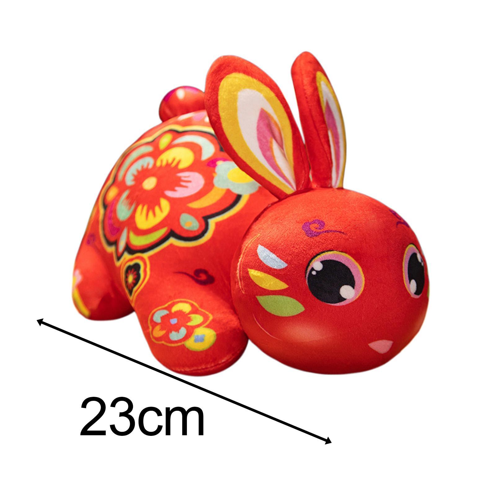 2pcs Rabbit Plush Toy Cartoon Ornament Animal Doll for New Year
