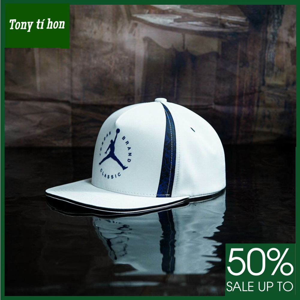 Tony tí hon - Mũ/nón kết lưỡi trai Snapback JD Classic trắng xanh thời trang nam nữ cao cấp