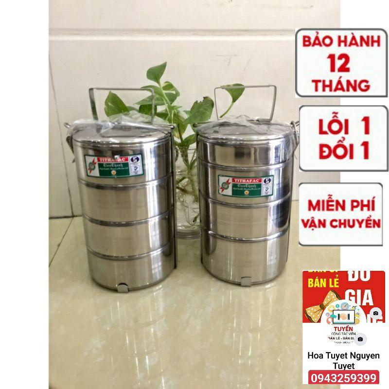 Cặp lồng inox giữ nhiệt 3 ngăn dung tích 1400ml và 2000ml