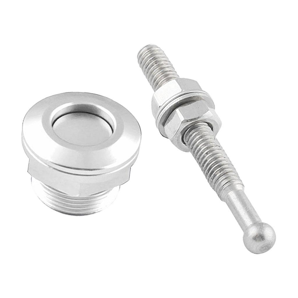10pcs Bonnet Hood Pins Lock Kit 7/8" Push Button Quick Release Latch Silver