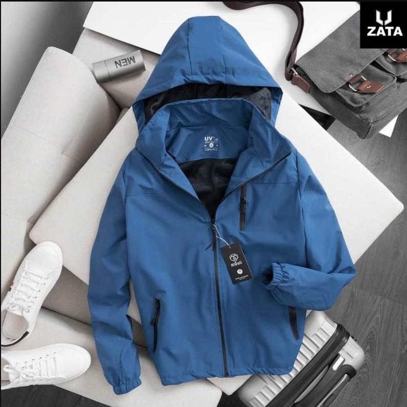 Áo khoác gió nam nữ 2 lớp chống gió chống nước cao cấp Chất liệu gió tráng bạc unisex màu đen than xanh ghi vàng