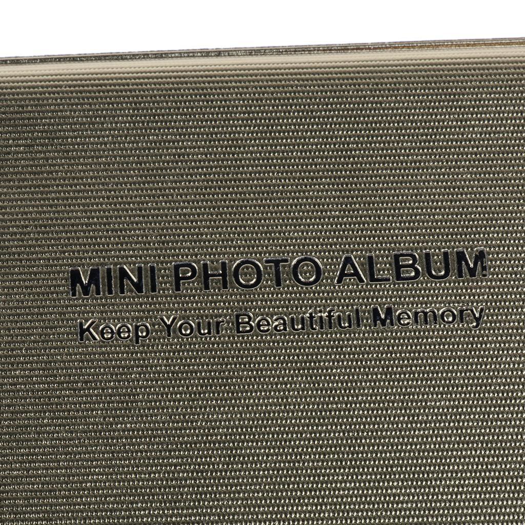 Compatible 64 Pockets Mini Photo Album for Fujifilm Instax Mini 8 8+ 9 25 26 50s 70 90 Film, Polaroid PIC-300 Z2300 Film - Luxury Gold