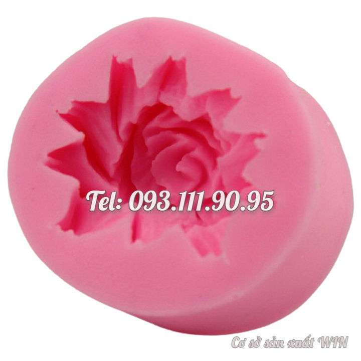 Khuôn silicon làm rau câu hoa hồng xéo - Mã số 1488