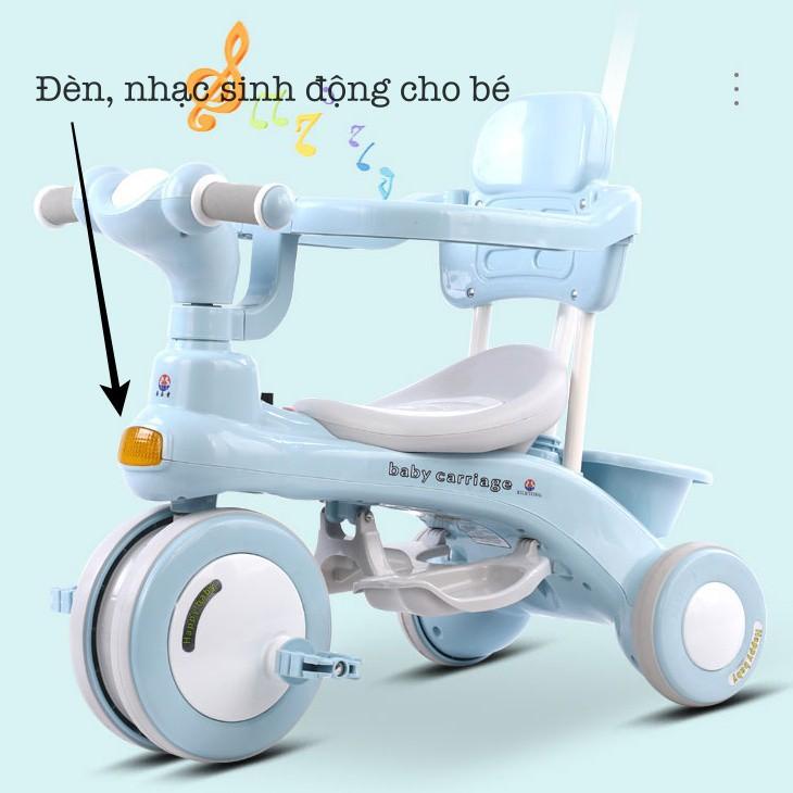 Xe Đạp 3 Bánh Có Cần Đẩy Có Thể Phát Nhạc Cho Bé