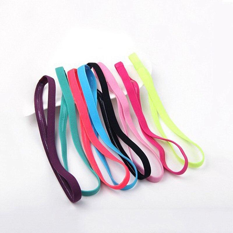 1PC Fashion New Candy Color Sports Headband Women Men Yoga Hair Bands Girls Sport Anti-slip Elastic Rubber Hairband Accessories