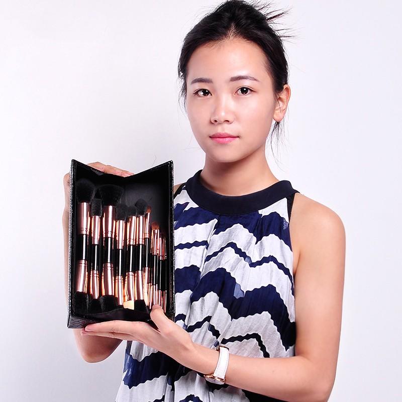 Bộ cọ 2 đầu MSQ New Arrival 14 cái Makeup Brushes Set (lông thú)