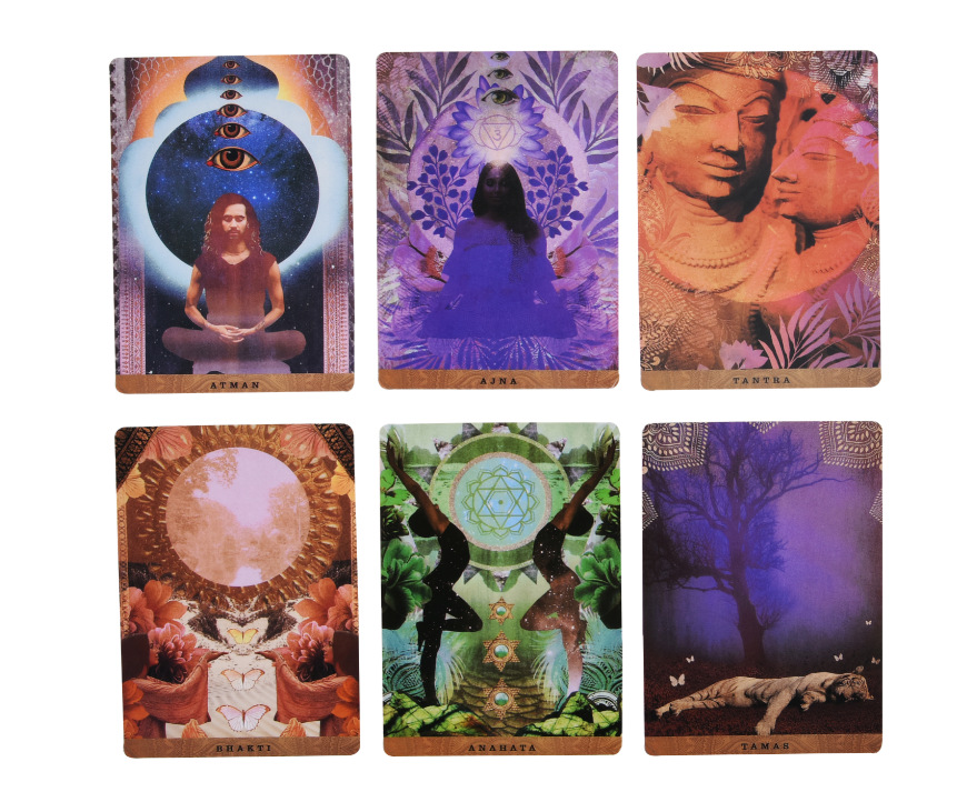 Combo Bộ Bài Bói Tarot A Yogic Path Oracle Deck Cao Cấp và Túi Nhung Đựng Tarot và Khăn Trải Bàn Tarot