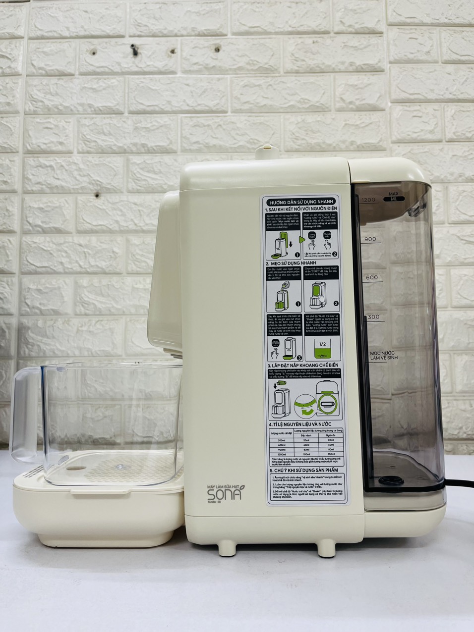 Máy Làm Sữa Hạt 2GOOD SONA I8 Chuyên Dụng Tự Động 100% - Thương Hiệu Malaysia Tự Vệ Sinh Gồm Nhiều Chế Độ Nấu Dung Tích 1.2 Lít Công Suất 1000 W - Hàng Chính Hãng