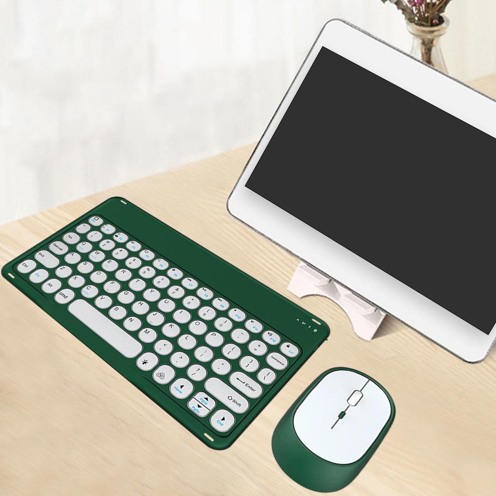 Bluetooth Wireless Keyboard Mouse Combo Cordless Rechargeable White