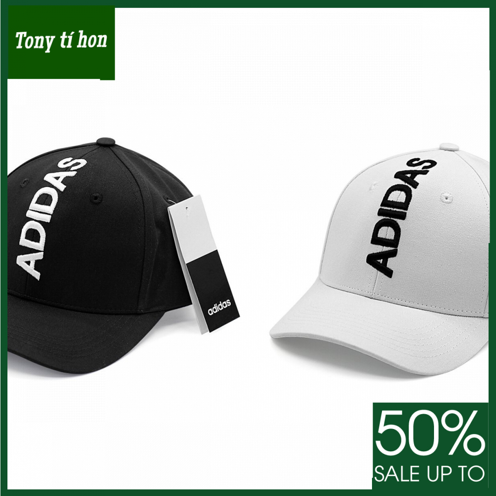 Tony tí hon - Mũ/nón kết lưỡi trai Snapback Adi thêu logo thời trang nam nữ cao cấp màu đen/trắng