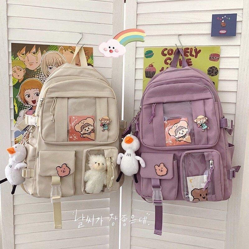 Balo ulzzang chống nước thời trang nữ đi học đi chơi dễ thương cute chống nước TA010