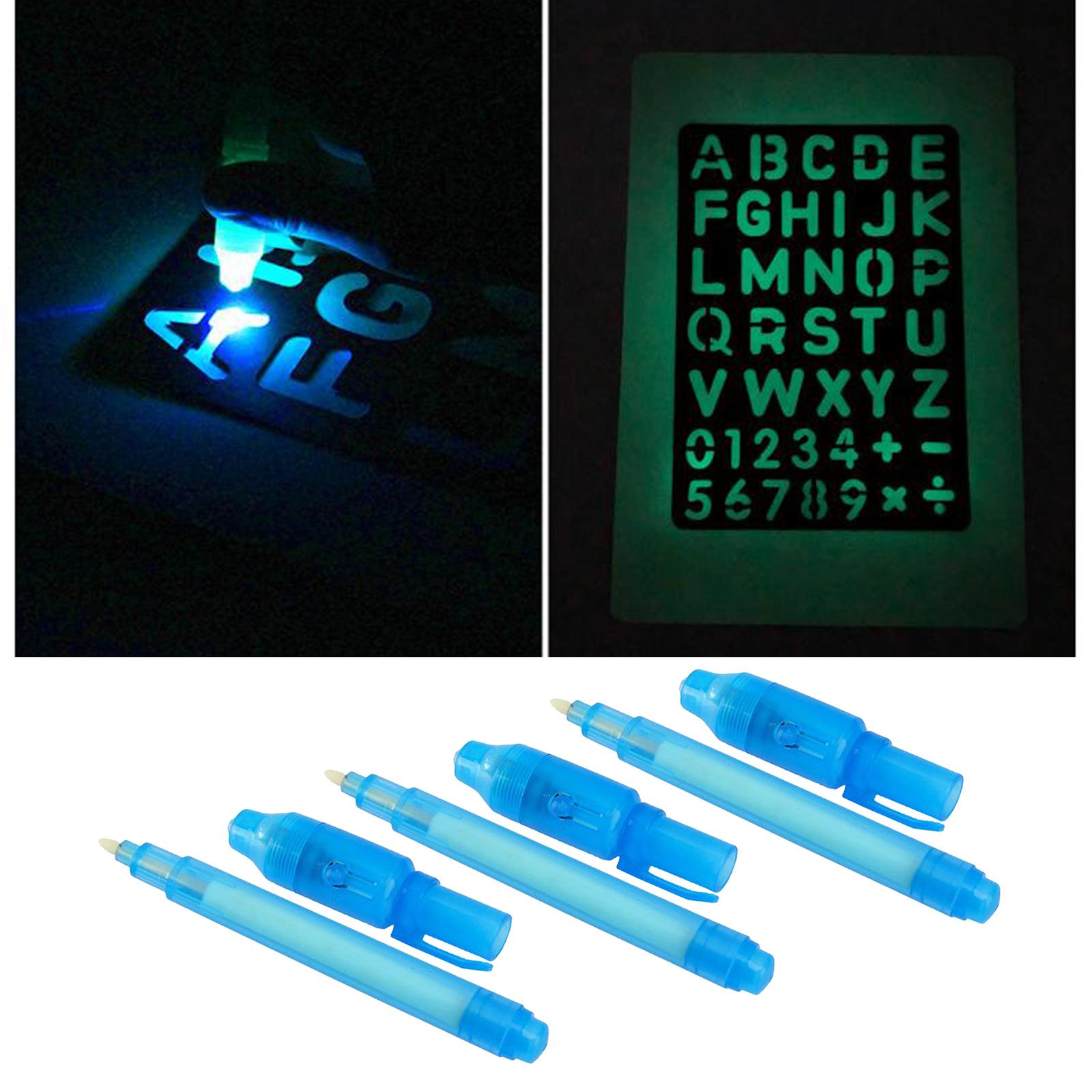 3pcs Invisible Ink Pen with UV Light Magic Marker for Kids Drawing Board