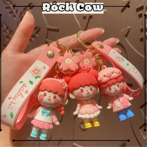 Móc khóa sakura cao cấp đẹp cute hình thú dễ thương phụ kiện túi xách MK3 - Rockcow