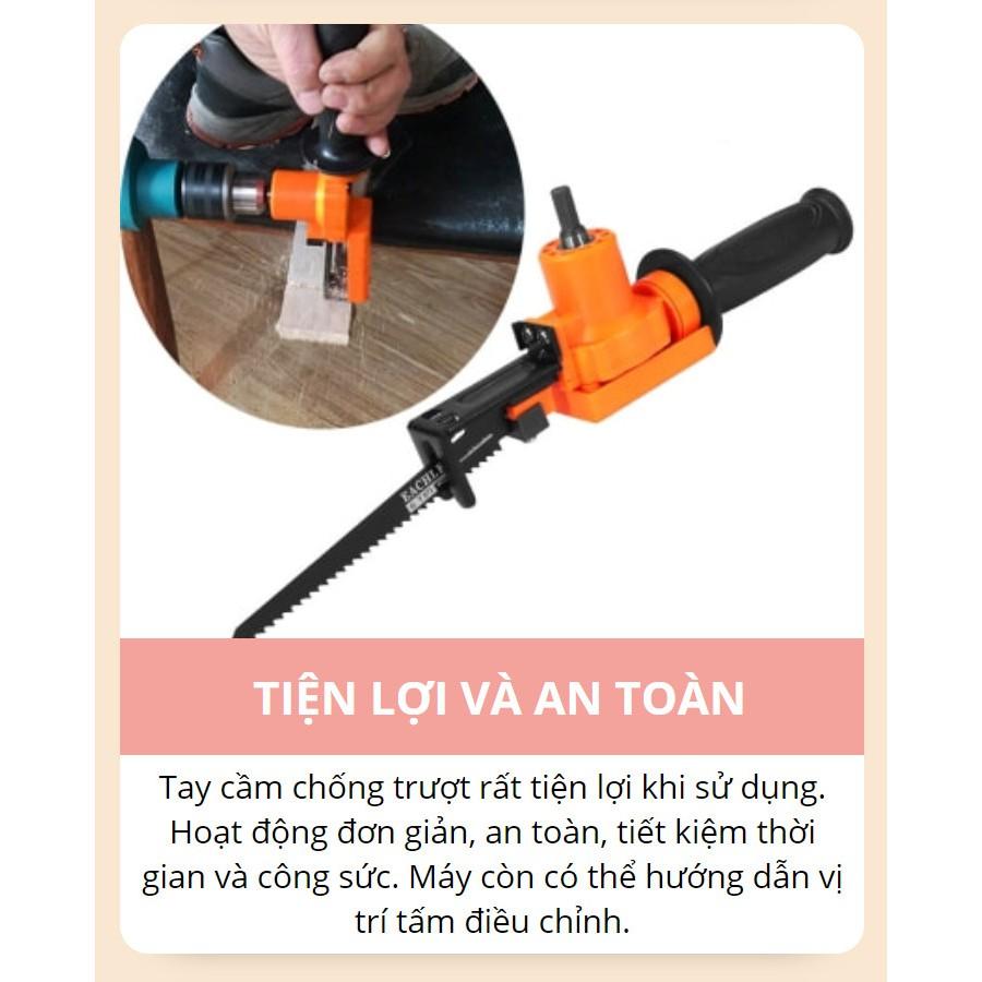 BỘ MÁY KHOAN CHUYỂN ĐỔI THÀNH MÁY CƯA MINI