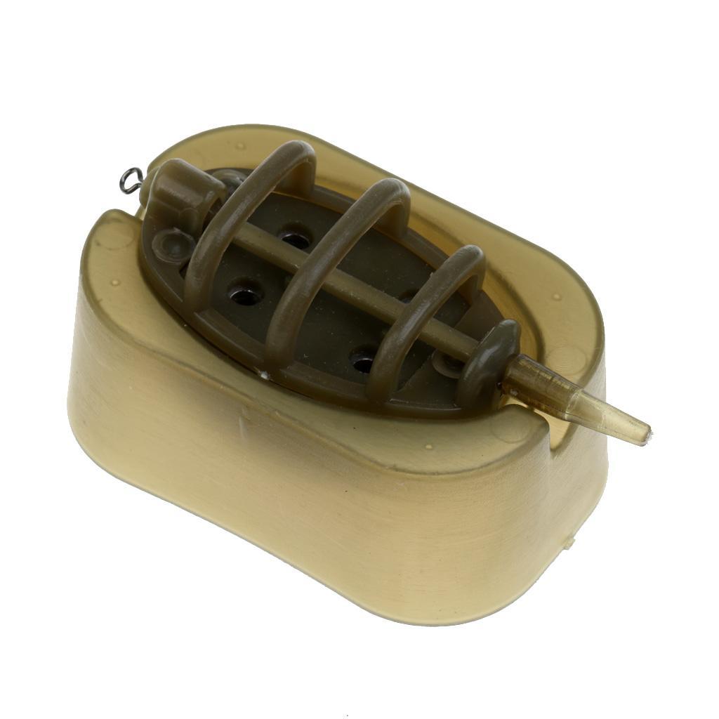 2 Sets Carp Fishing Feeder Set Lead Sinker Fishing Bait Cage & Quick Release Method Mould