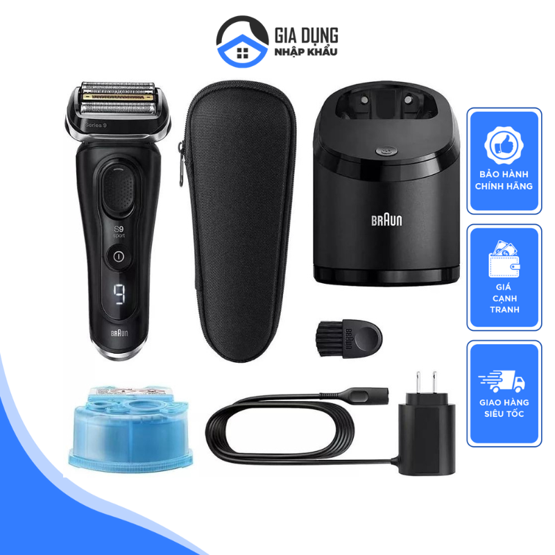 Máy Tông Đơ, Cắt Tóc, Cạo Râu Braun Series 9 9310CC, Máy Cạo Râu Khô Và Ướt, Pin Kép Mạnh Mẽ, Máy Tăng Đơ, Nhập Đức