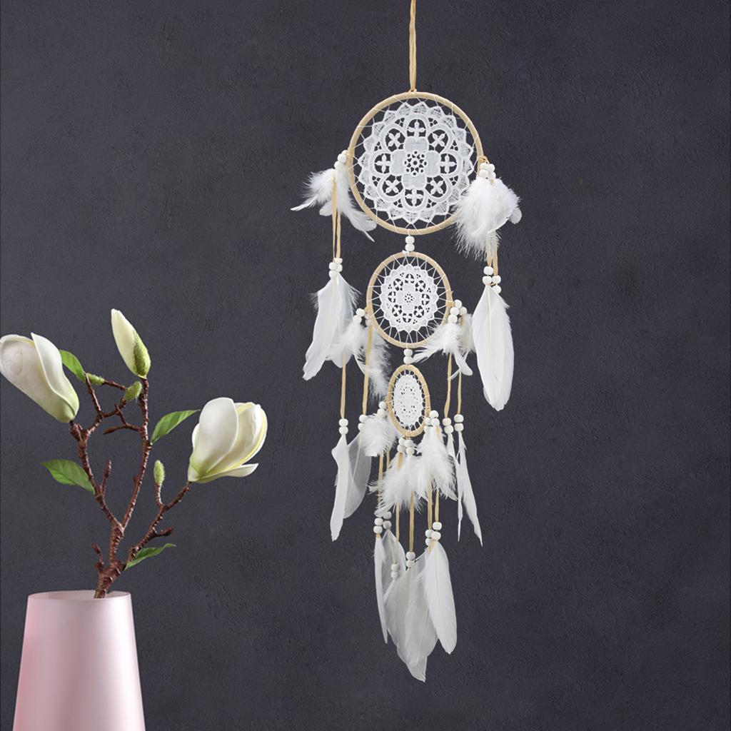 Handmade Dream Catcher w/ Lace Dream Catcher Feathers Catching Monternet