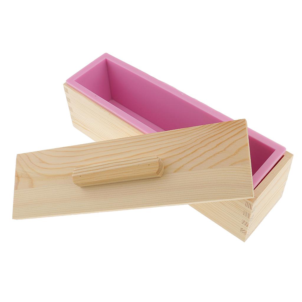 Hình Chữ Nhật Silicone Khuôn Khuôn Hộp Gỗ Lip DIY Bánh Mì Nướng Loaf Khuôn