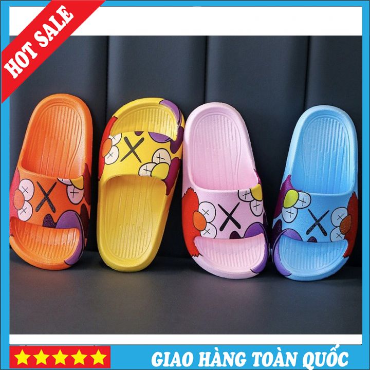 (D01) Dép Sandal Nhựa Hàng Quảng Châu Cao Cấp Dành Cho Bé Trai Và Bé Gái In Hình Hoạt Hình Sesame Street Đáng Yêu