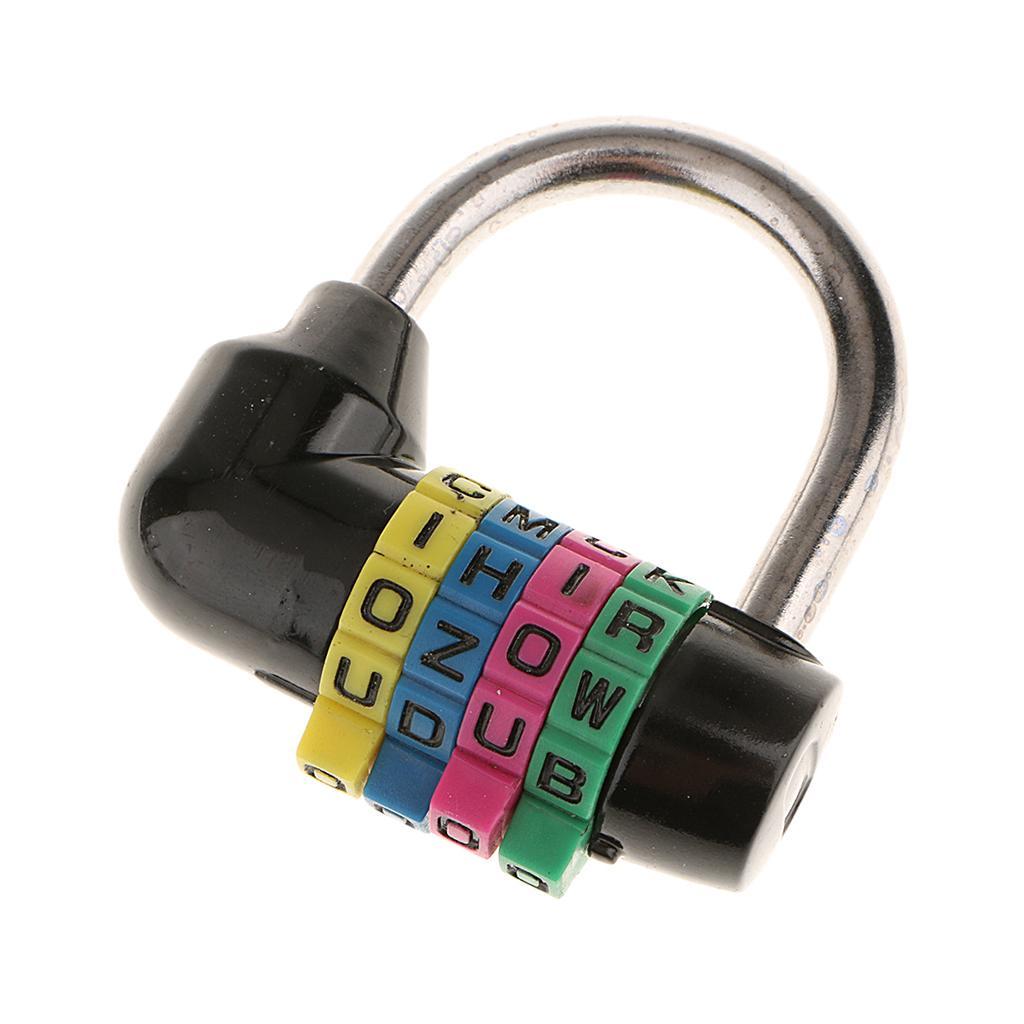 Letter Combination Lock Password  Padlock for Toolbox Black