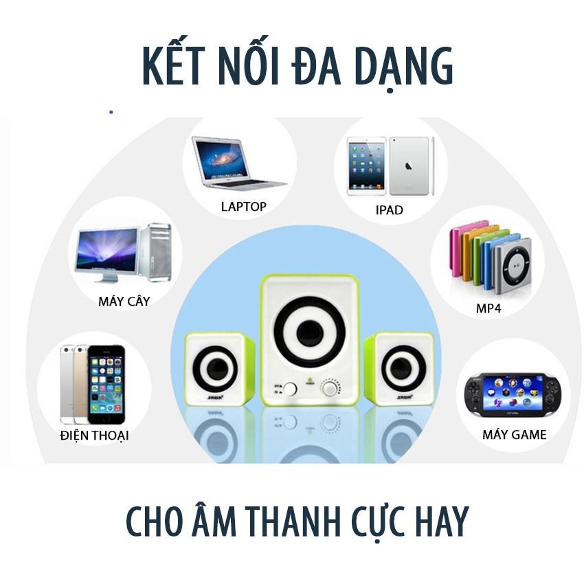 Bộ 3 Loa Vi Tính PC Cao Cấp 2.1 - Loa vi tính Âm Bass Echo Hay - Nhỏ Gọn-Bass Cực Mạnh-BH 6 THÁNG-Giao hàng nhanh