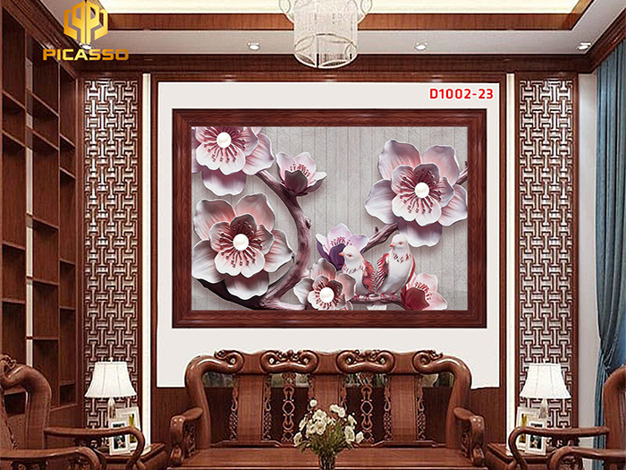 Tranh kính Hoa ngọc D1002 20