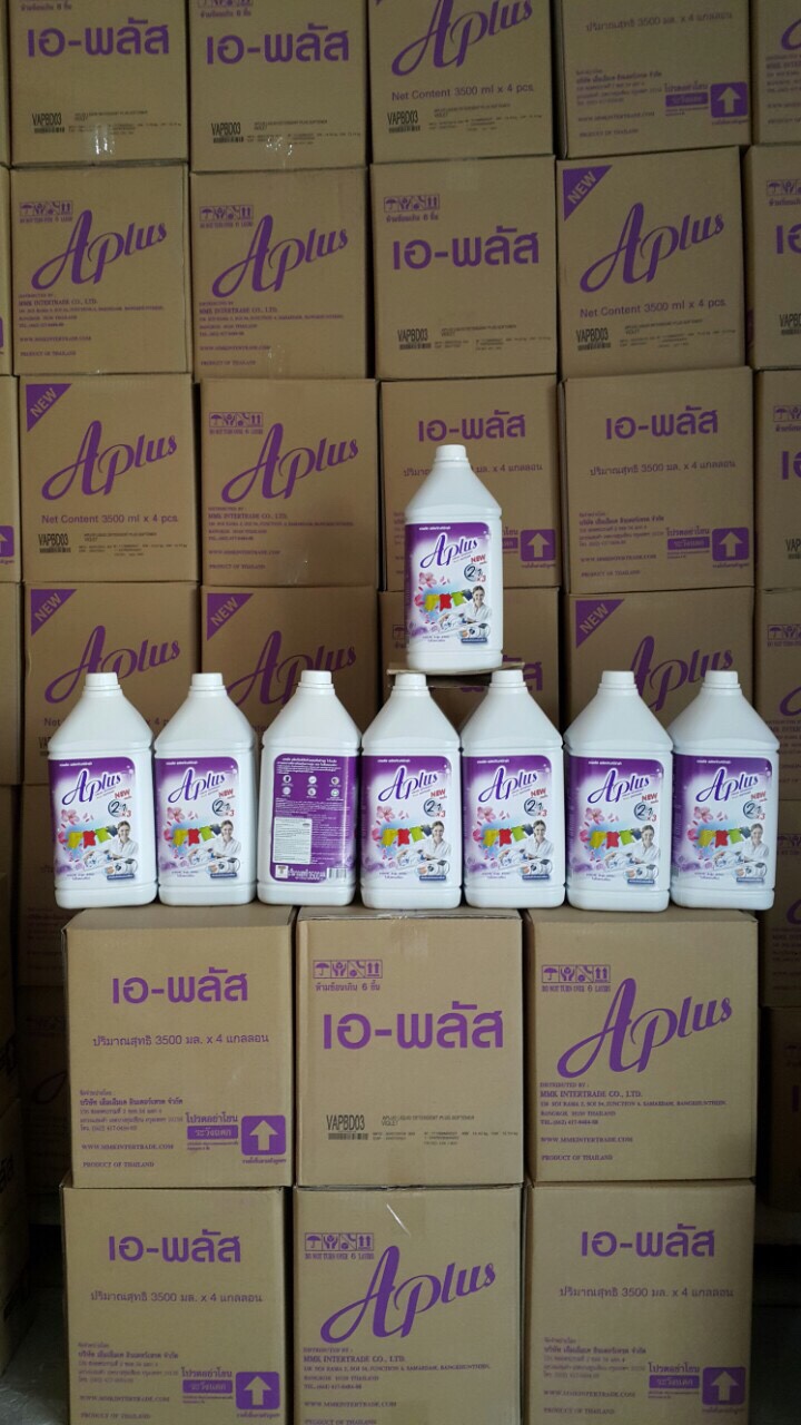 Nước giặt xả 2in1 APLUS Thái lan 3.5L hương Hoa hồng - Hàng nhập khẩu (Mẫu mới đậm đặc gấp 3 lần)