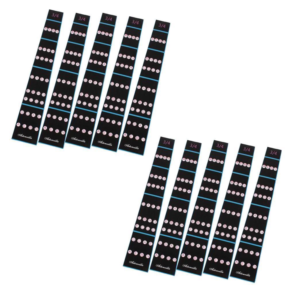 10pcs 3/4 Violin Fretboard Finger Chart Guide Sticker for Beginner Kids