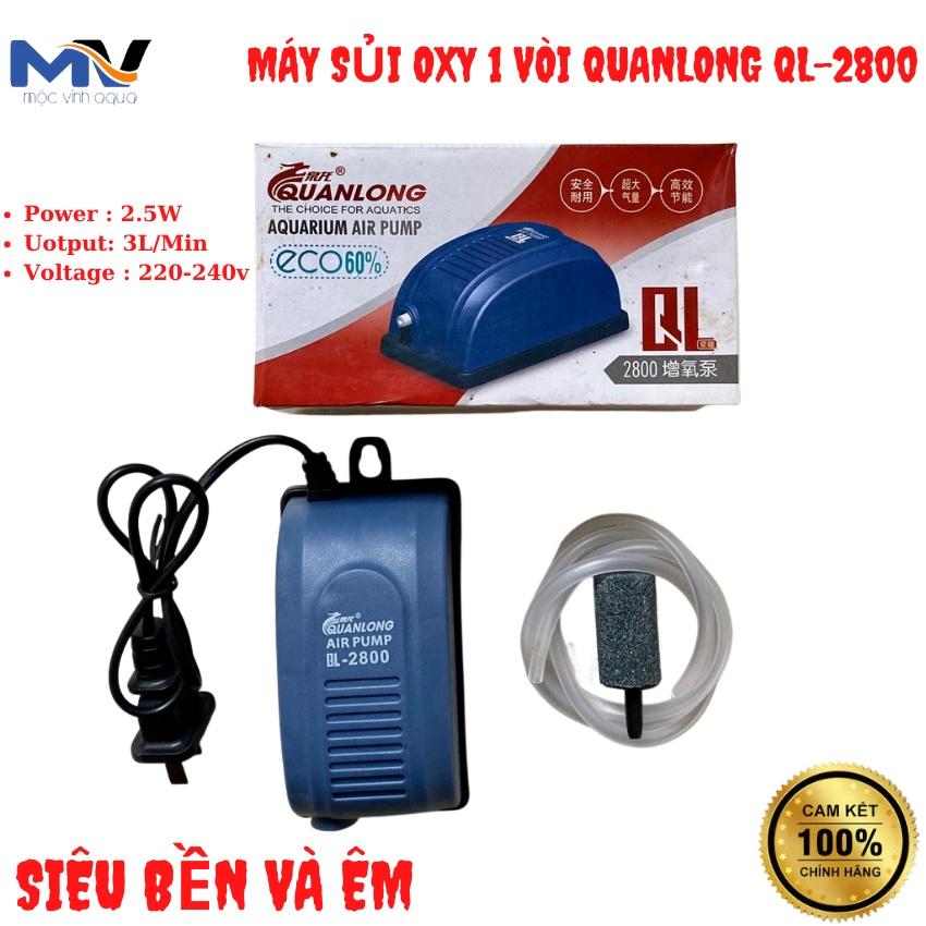 MÁY SỦI OXY HỒ CÁ CẢNH 1 VÒI QUANLONG QL-2800 SIÊU ÊM , SIÊU BỀN | CỬA HÀNG  THIẾT BỊ LỌC NƯỚC HỒ CÁ MỘC VINH AQUA