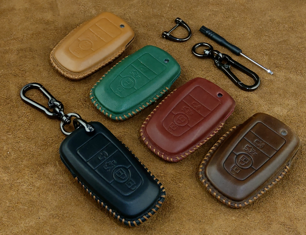 Bao Da Chìa Khóa Ô Tô Handmade FORD 4 nút Da Bò Thật - hàng chính hãng