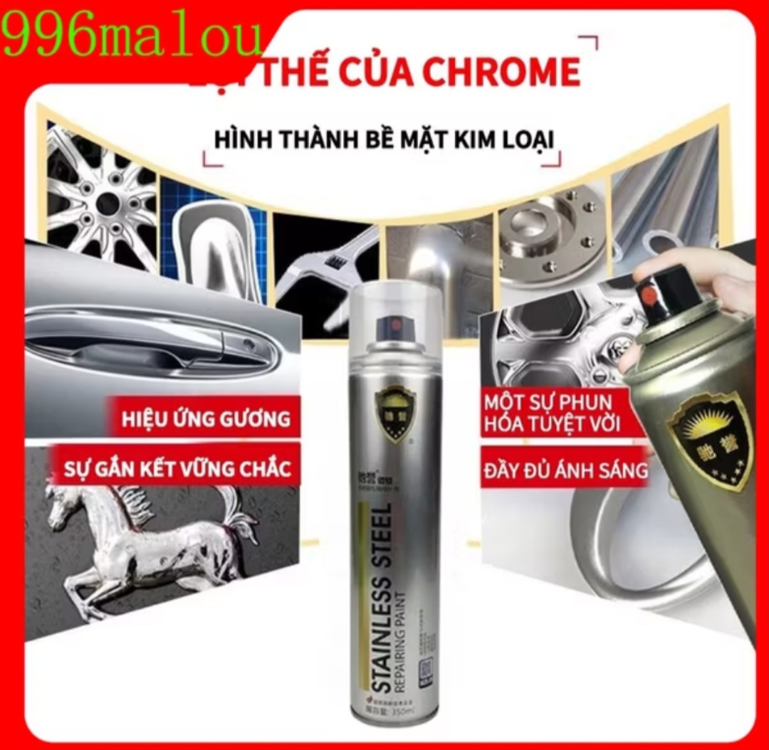 CHAI SƠN XỊT SÁNG MẠ MÀU INOX XỊT TRANG TRÍ CHỊU NHIỆT ĐỘ CAO HÀNG CHUẨN CHẤT LƯỢNG