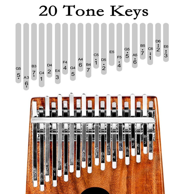 Đàn kalimba 20 phím gỗ nguyên khối Mahagony tặng hộp chống sốc bảo vệ đàn cao cấp- IME-67862MS001