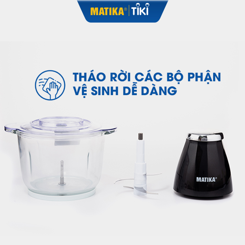 Máy Xay Thịt MATIKA 2L Cối Thủy Tinh MTK-3220, Hàng Chính Hãng